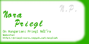 nora priegl business card